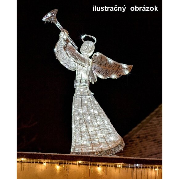 LED Svetelný anjel 122 cm, studená biela