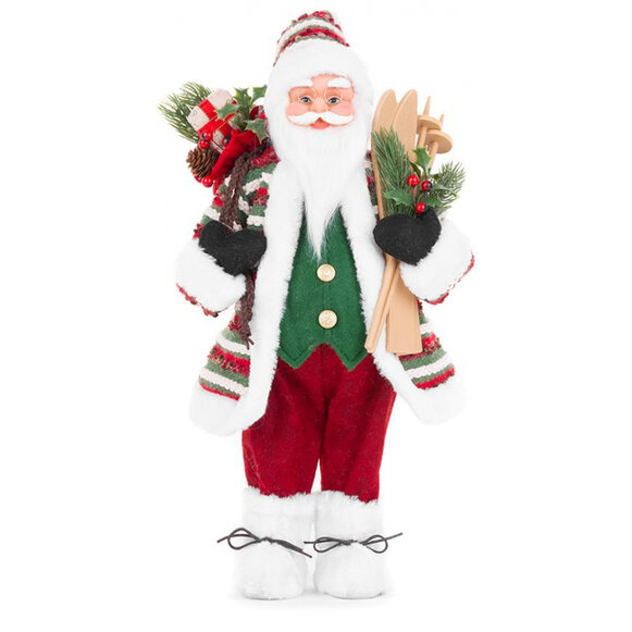Santa s lyžami, 80 cm