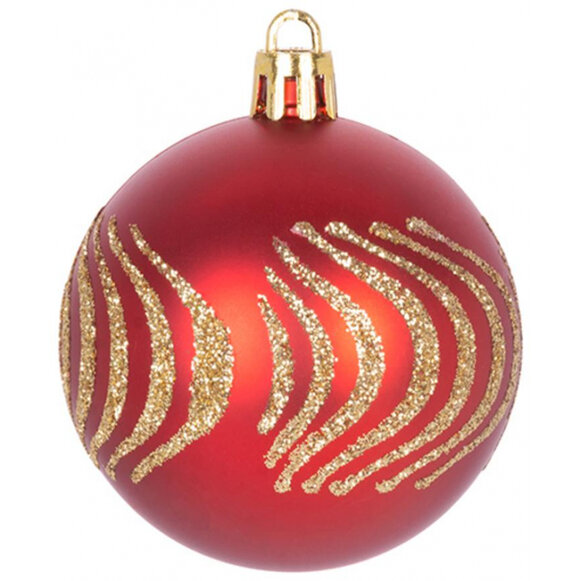 Gule Vianoce, sada, 21 ks, 6 cm, červené, špic, na vianočný stromček