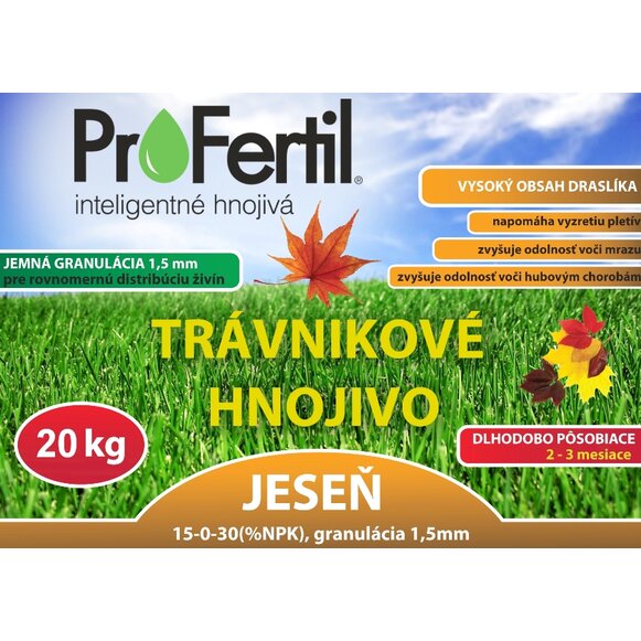 ProFertil Jeseň 15-0-30 2-3 mesačné hnojivo (20kg)