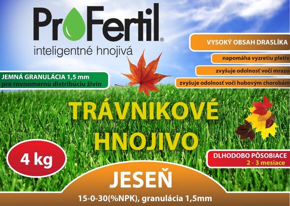 ProFertil Jeseň 15-0-30, 2-3 mesačné hnojivo (4kg)