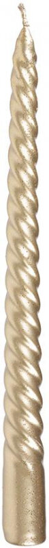 Sviečka Vianoce champagne špirálová 25 cm, bal. 2 ks