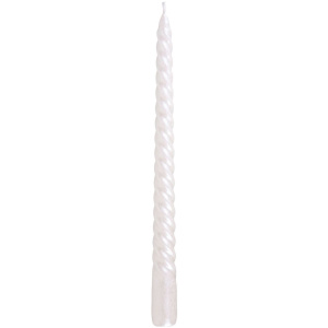 Sviečka Vianoce biela špirálová 25 cm, bal. 2 ks
