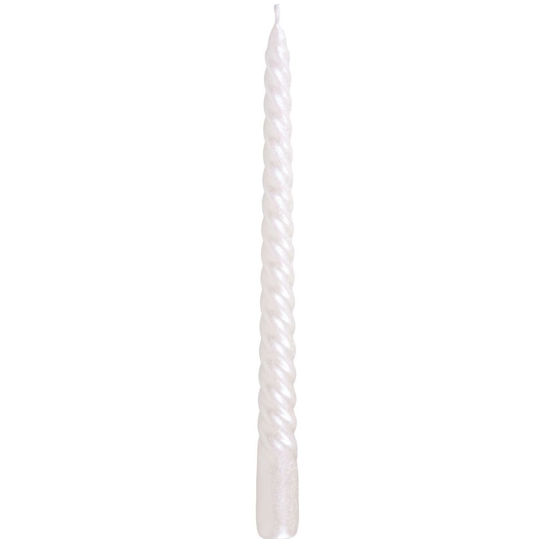 Sviečka Vianoce biela špirálová 25 cm, bal. 2 ks