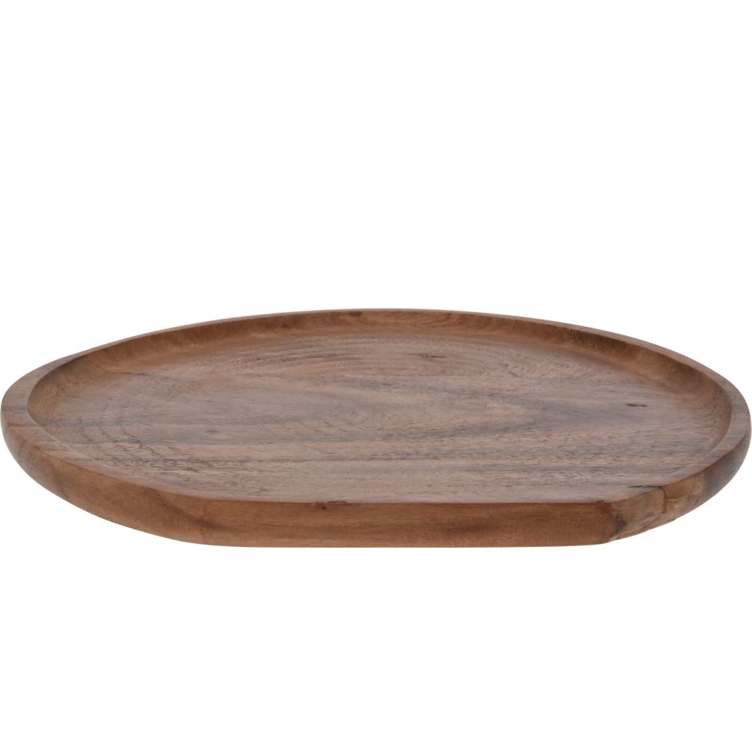 Dekoračný drevený tanier , prírodný – 26 cm