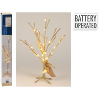 Zlatý vianočný stromček , 30 LED – 40 cm
