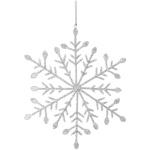 Dekorácia snehová vločka – 35 cm, striebor