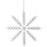 Dekorácia snehová vločka – 35 cm, strieborná