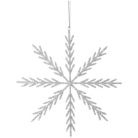Dekorácia snehová vločka – 35 cm, strieborná