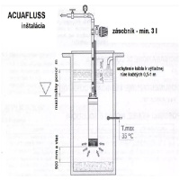 Ponorné automatické čerpadlo/vodáreň ACUAFLUSS 100/70, 230V, 20m kábel