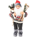 Santa stojací s lyžami – 30 cm (Kópia)