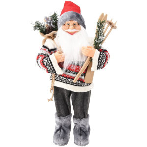 Santa stojací s lyžami – 30 cm (Kópia)