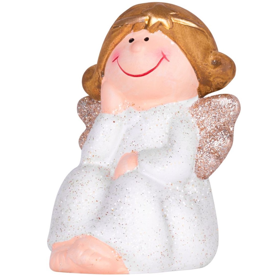 Anjel sediaci, polyresin, 6,7×6,2×11 cm