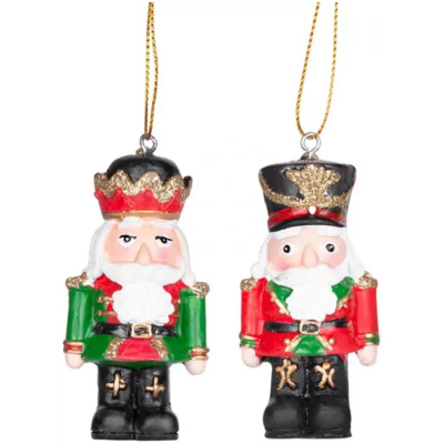 Dekorácia Vianoce, Luskáčik, polyresin, závesný, 8 cm, 1 ks