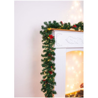 Girlanda Vianoce, 50 LED, teplá biela, 3xAA, 8 funkcií