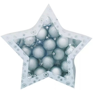Gule 38 ks, strieborné, mix, 6 cm