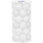 Gule Vianoce, 30 ks, biele, lesklé, mix, na vianočný stromček, 6 cm