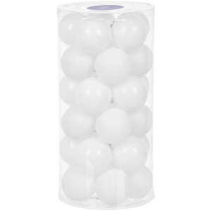 Gule Vianoce, 30 ks, biele, lesklé, mix, na vianočný stromček, 6 cm