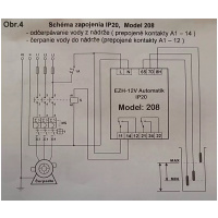 Hladinový spínač EZH-12V automatic IP 20 model 208