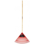 Hrable na lístie – plast, drevená násada, 62 cm