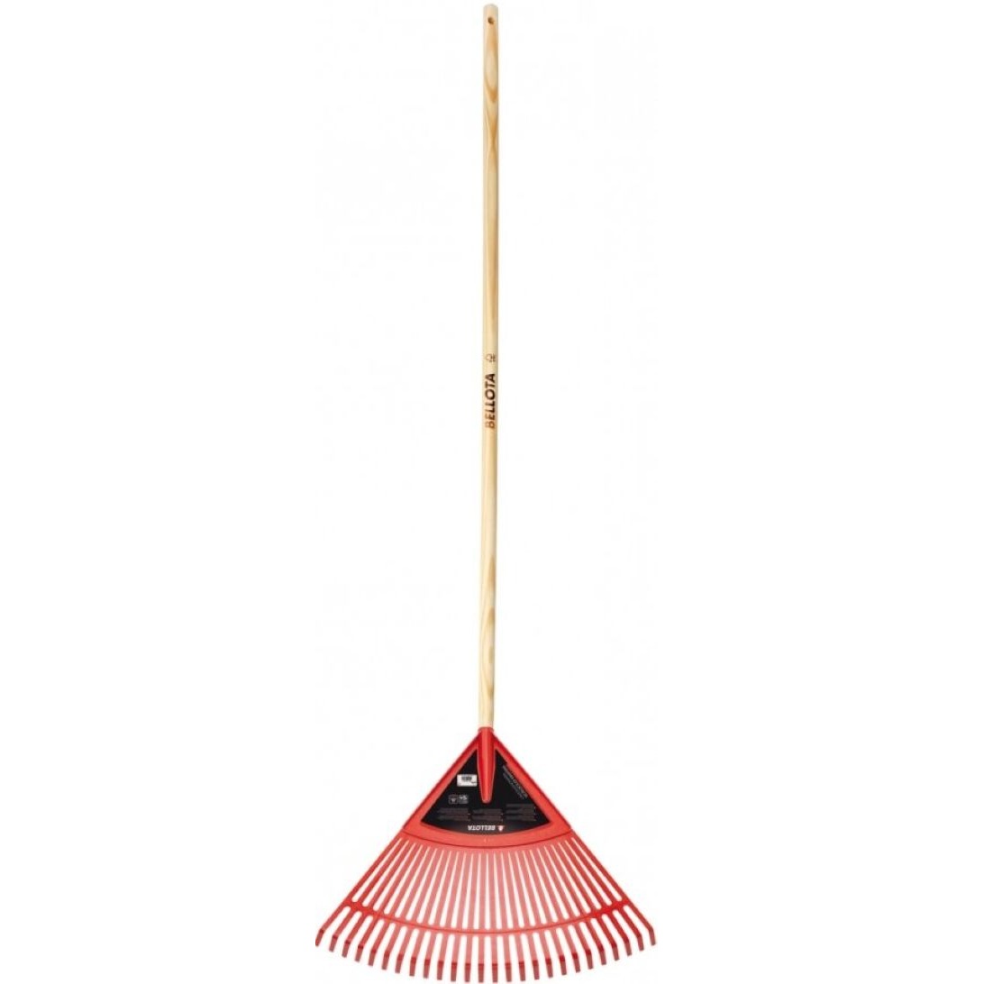 Hrable na lístie – plast, drevená násada, 82 cm