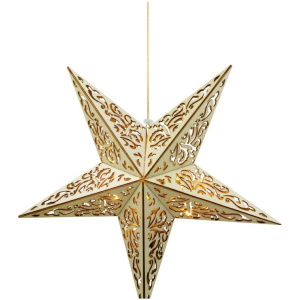 Hviezda 10 LED, teplá biela, 3xAA, + diaľkový ovládač, 40 cm
