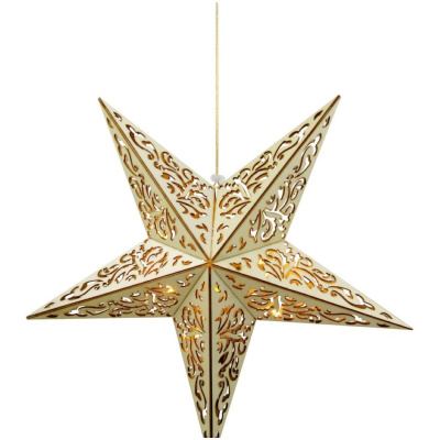 Hviezda 10 LED, teplá biela, 3xAA, + diaľkový ovládač, 40 cm