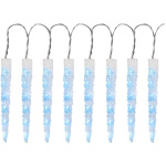Icicle, 65 LED ľadovo modrá, 8 funkcií, 230 V, exteriér