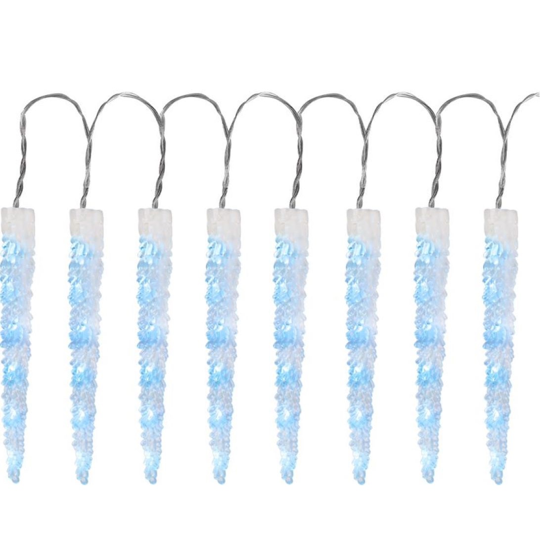 Icicle, 65 LED ľadovo modrá, 8 funkcií, 230 V, exteriér