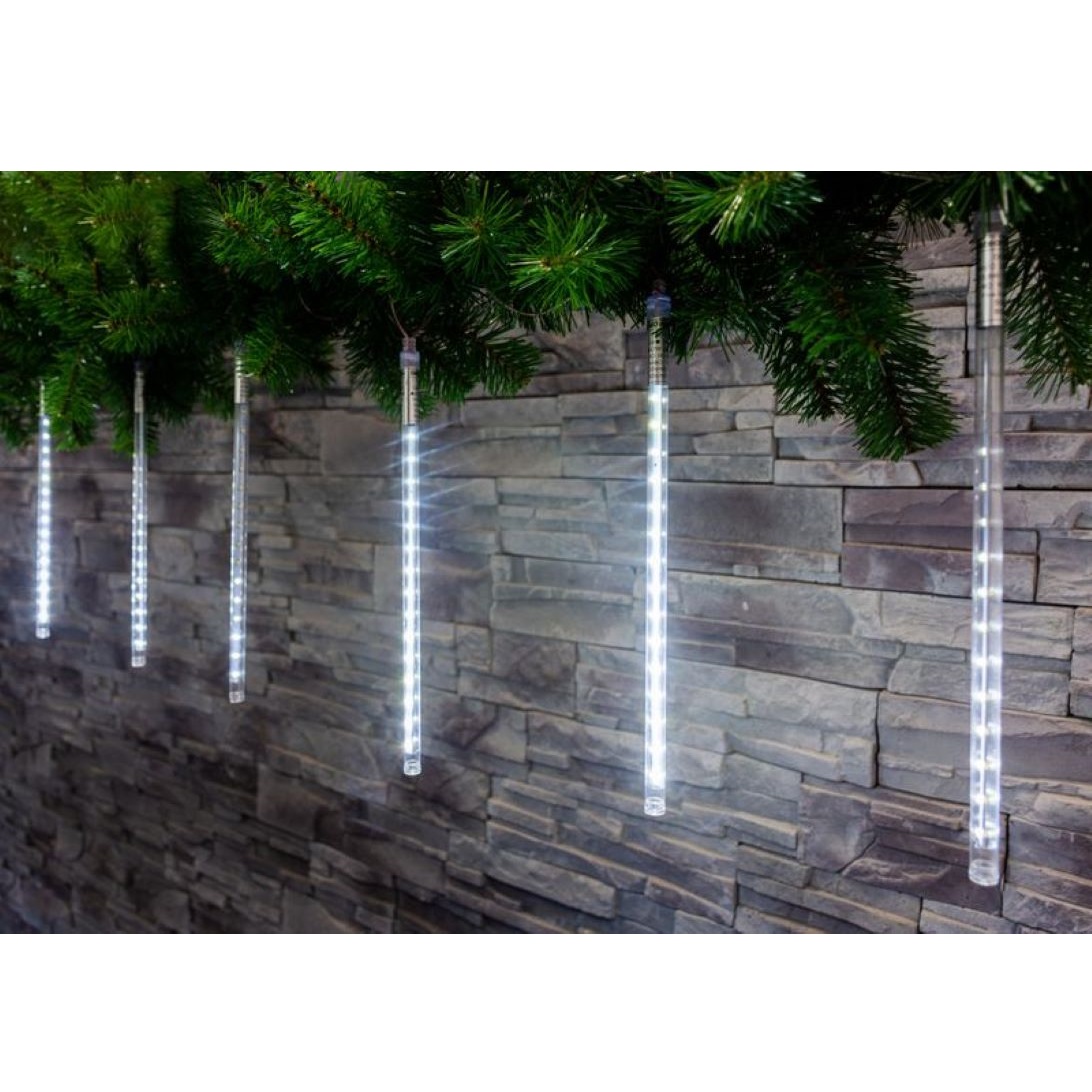 Icicle, 720 LED studená biela, 24 cencúľov, vodopádový efekt, 230 V, exteriér