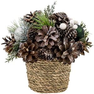 Ikebana prírodná, so zelenými guľami
