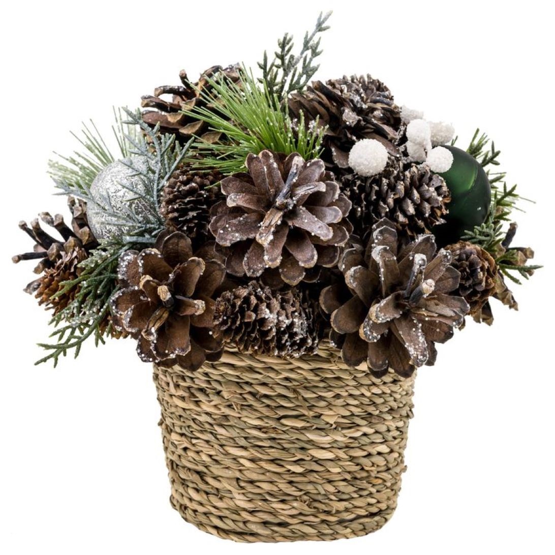 Ikebana prírodná, so zelenými guľami