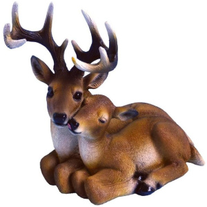 Jeleň a srnka, polyresin, 33x19x27 cm