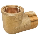 Koleno 90° s 1/4″ VOZ/VNZ mosadz