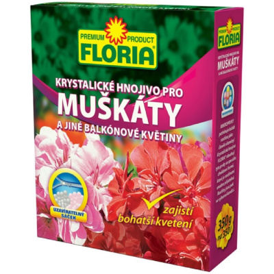 Kryštalické hnojivo na muškáty a iné balkónové kvety 350g
