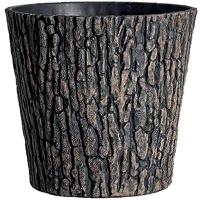 Kvetináč Woodeff, 37,5×30 cm, walnut, efekt dreva