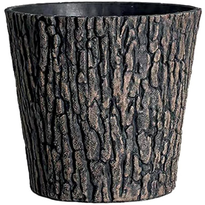 Kvetináč Woodeff, 37,5×30 cm, walnut, efekt dreva