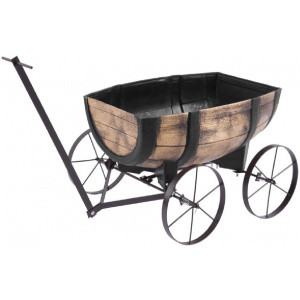 Kvetináč Woodeff, 41,5x29x19cm, whiskey barel wagon