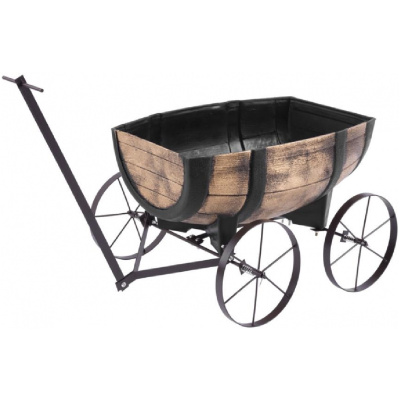 Kvetináč Woodeff, 41,5x29x19cm, whiskey barel wagon