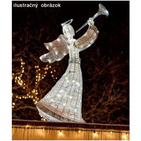 LED Svetelný anjel 122 cm, studená biela