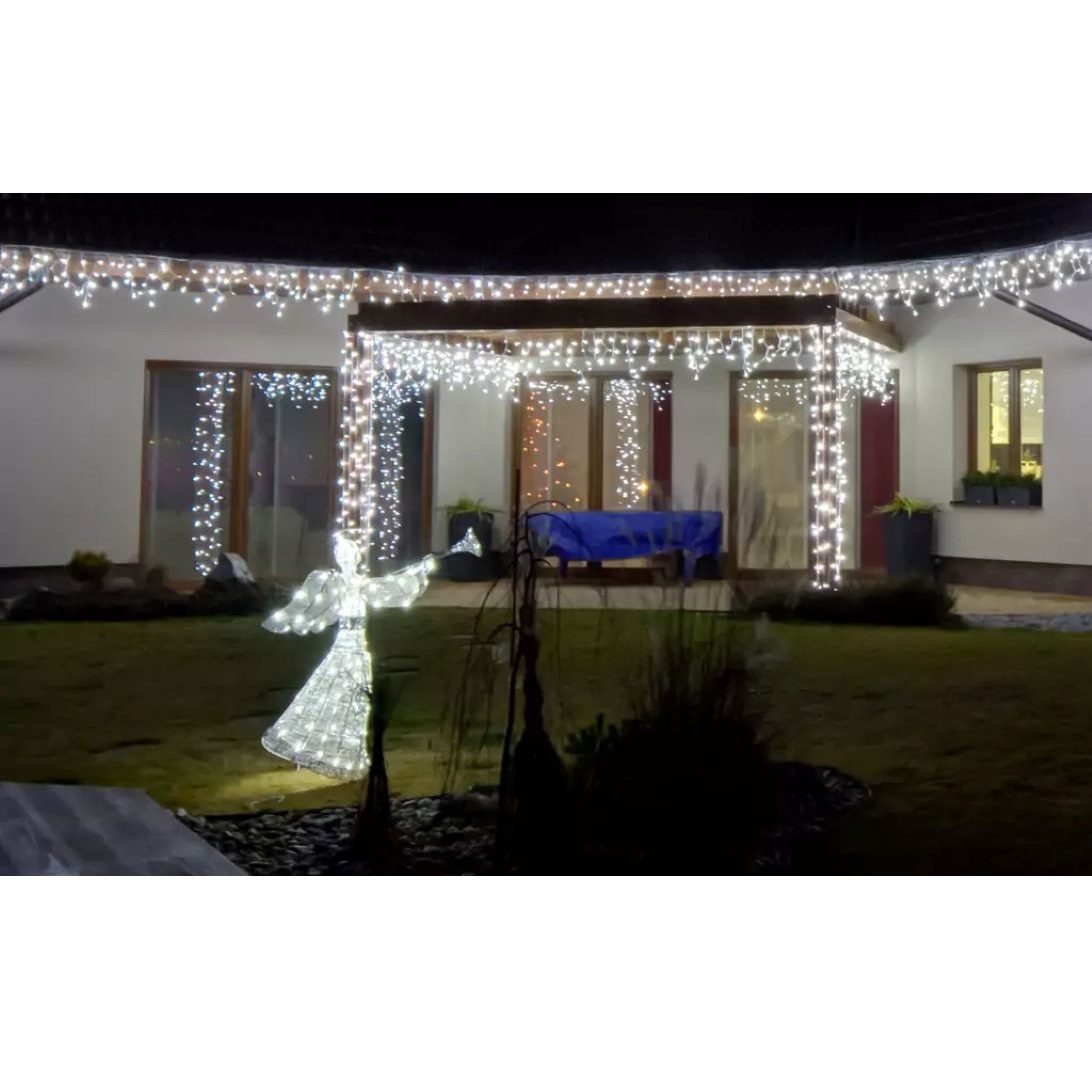 LED Svetelný anjel 190 cm, studená biela, 200 LED