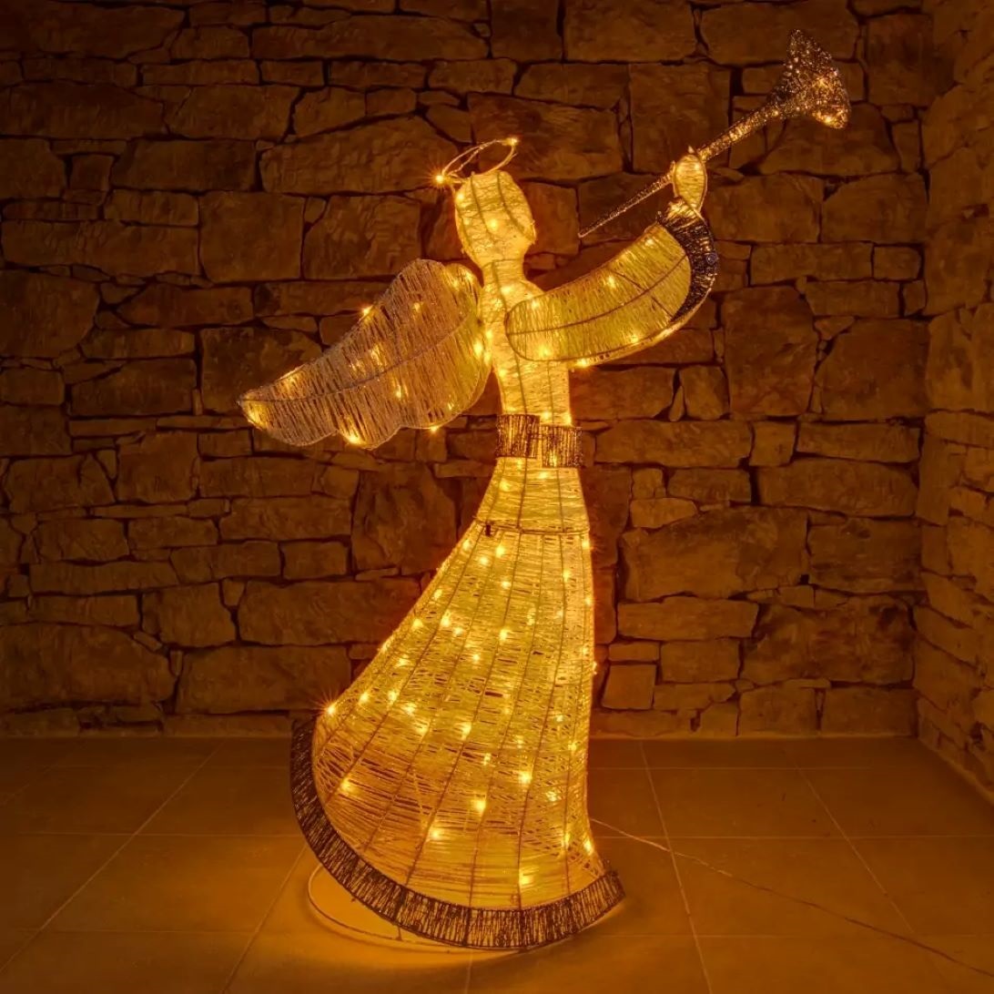 LED Svetelný anjel 190 cm, teplá biela, 200 LED