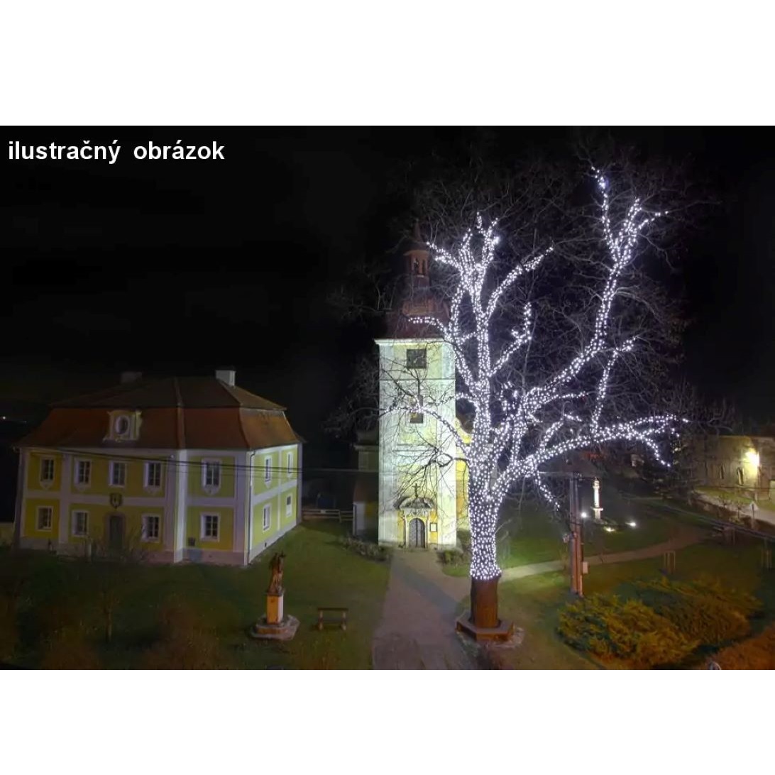LED svetelná reťaz 01 – FLASH, 5m, studená biela