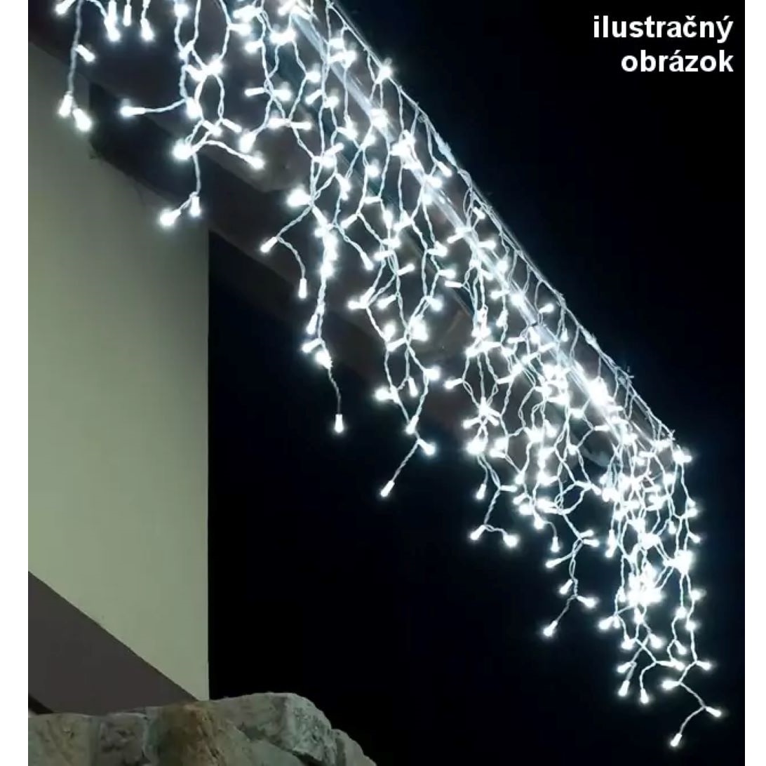 LED svetelné cencúle FLASH – 3x1m, studená biela