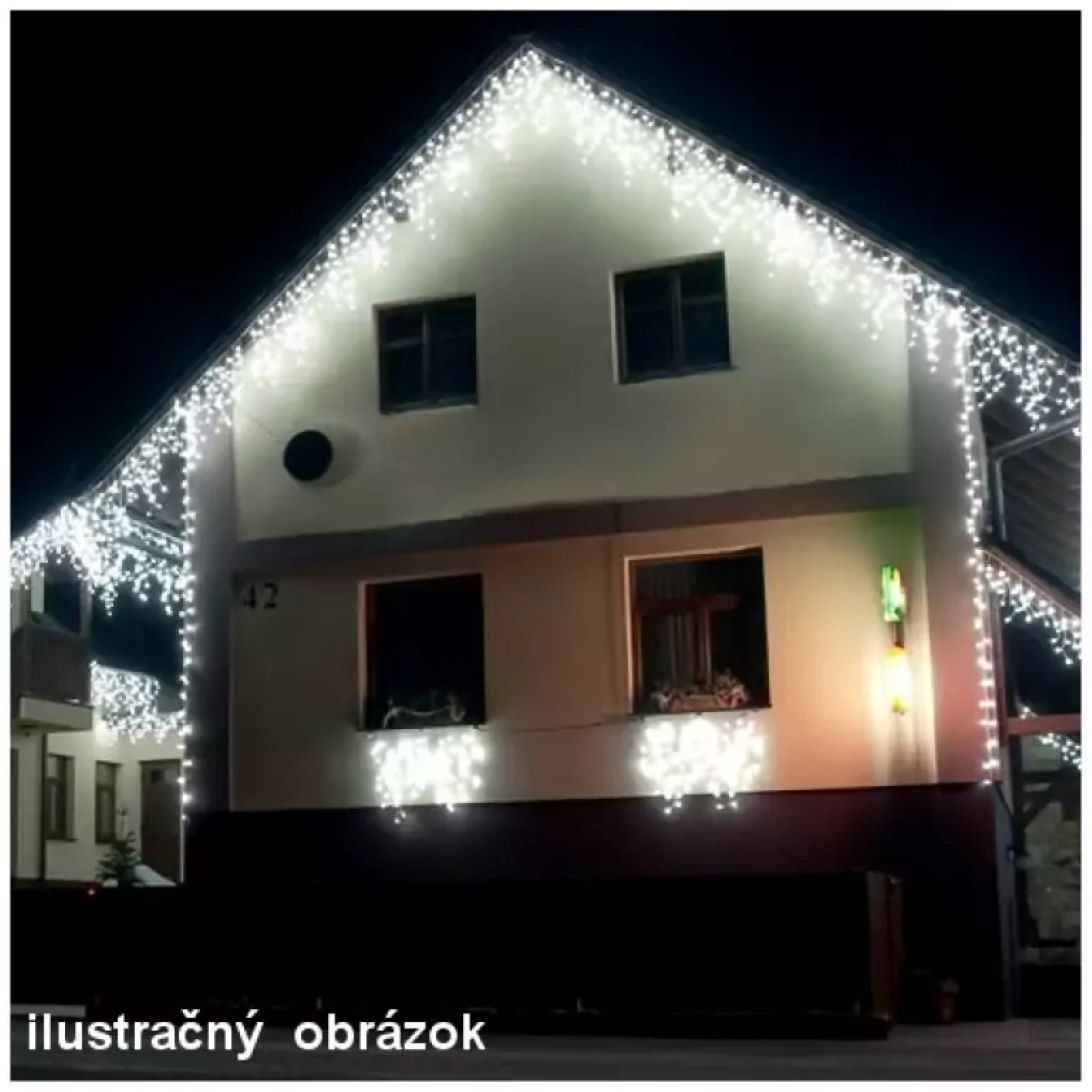 LED svetelné cencúle – 3x1m, studená biela