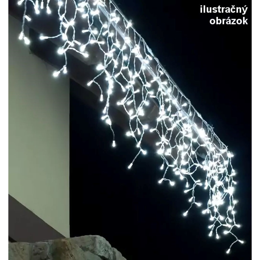 LED svetelné cencúle – 3x1m, studená biela