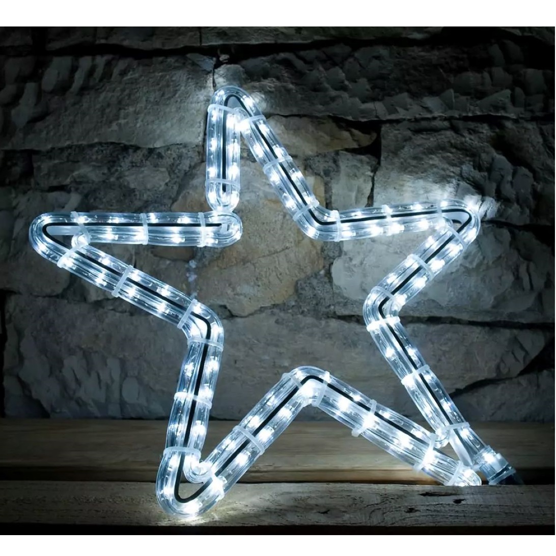 LED svetelný motív – hviezda, 40 cm, studená biela