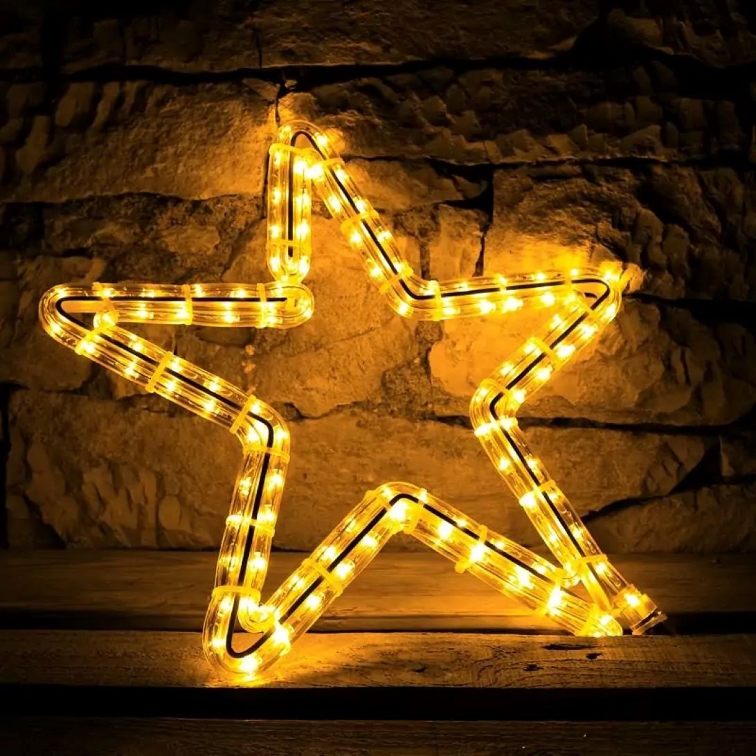 LED svetelný motív – hviezda, 40 cm, teplá biela