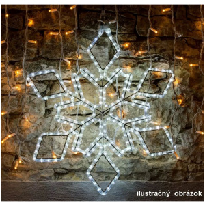 LED svetelný motív – vločka, 65 cm