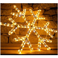 LED svetelný motív – vločka, teplá biela